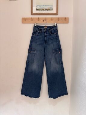 Mother denim super wide leg cargo jeans